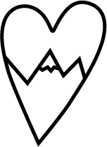 Herz mit Bergen